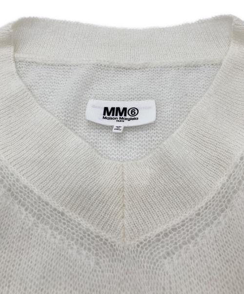 MM6 Maison Margiela（エムエムシックスメゾンマルジェラ）MM6 Maison Margiela (エムエムシックスメゾンマルジェラ) Vネックニット ホワイト サイズ:Sの古着・服飾アイテム