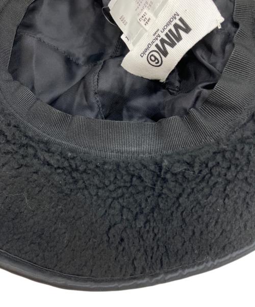 MM6 Maison Margiela（エムエムシックスメゾンマルジェラ）MM6 Maison Margiela (エムエムシックスメゾンマルジェラ) ボアバケットハット ブラックの古着・服飾アイテム