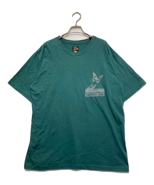 Needles（ニードルズ）Needles (ニードルズ) HIDDEN (ヒドゥン) プリントTシャツ グリーン サイズ:Lの古着・服飾アイテム