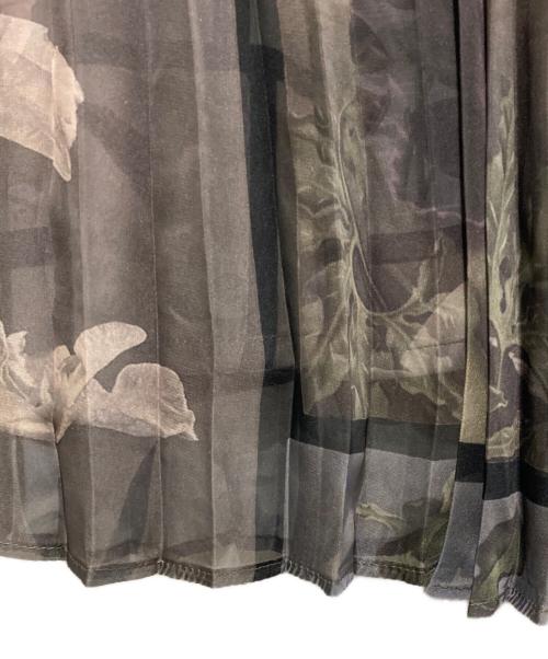 Ameri（アメリ）AMERI (アメリ) FLOWER PATCHWORK PLEATED SKIRT グリーン サイズ:Sの古着・服飾アイテム