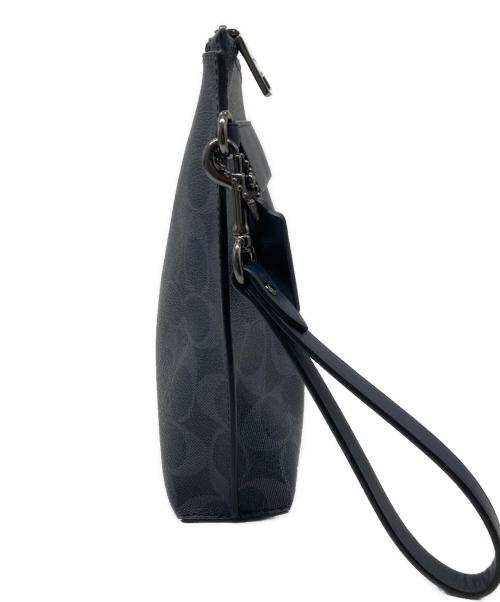 COACH（コーチ）COACH (コーチ) クラッチバッグ ネイビーの古着・服飾アイテム