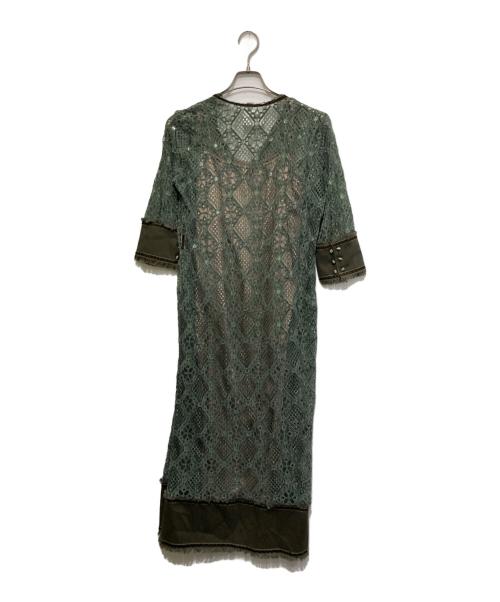 Ameri（アメリ）AMERI (アメリ) GEOMETRY LACE DRESS グリーン サイズ:Sの古着・服飾アイテム