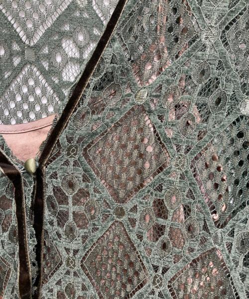 Ameri（アメリ）AMERI (アメリ) GEOMETRY LACE DRESS グリーン サイズ:Sの古着・服飾アイテム