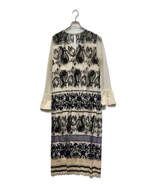 Ameri（アメリ）Ameri (アメリ) PAISLEY EMBROIDERY DRESS/ドレス ホワイト×ブラック サイズ:Mの古着・服飾アイテム
