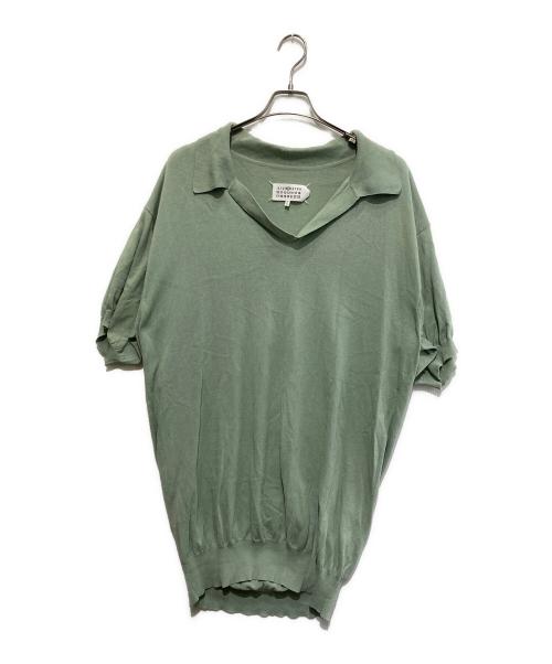 Maison Margiela（メゾンマルジェラ）Maison Margiela (メゾンマルジェラ) スキッパーニットポロ グリーン サイズ:Mの古着・服飾アイテム