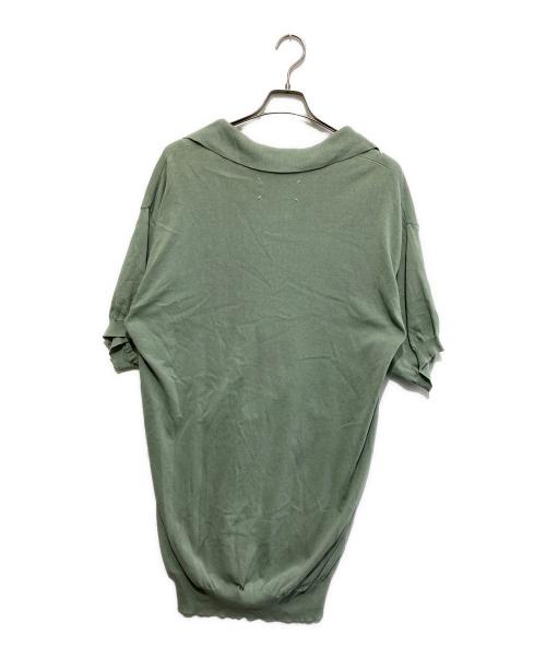 Maison Margiela（メゾンマルジェラ）Maison Margiela (メゾンマルジェラ) スキッパーニットポロ グリーン サイズ:Mの古着・服飾アイテム