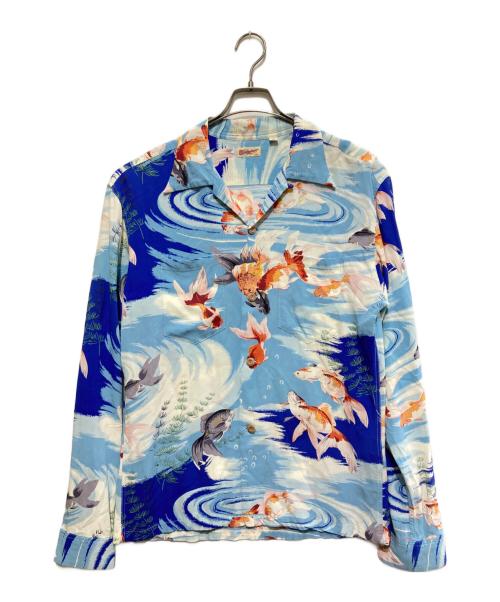 Sun Surf（サンサーフ）Sun Surf (サンサーフ) アロハシャツ ブルー×スカイブル サイズ:Mの古着・服飾アイテム