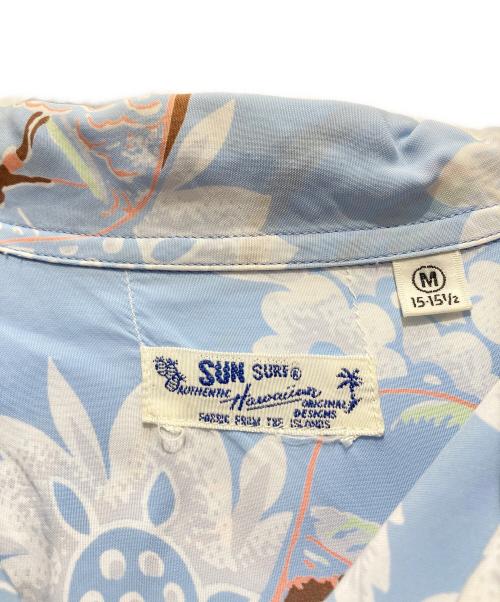 Sun Surf（サンサーフ）Sun Surf (サンサーフ) アロハシャツ スカイブルー サイズ:Mの古着・服飾アイテム