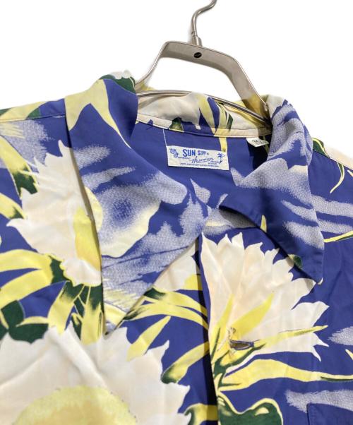 Sun Surf（サンサーフ）Sun Surf (サンサーフ) アロハシャツ ブルー×イエロー サイズ:Mの古着・服飾アイテム