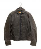 E.Z BY ZEGNAイージーバイゼニア）の古着「レザージャケット」｜ブラウン