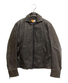 E.Z BY ZEGNA（イージーバイゼニア）の古着「レザージャケット」｜ブラウン