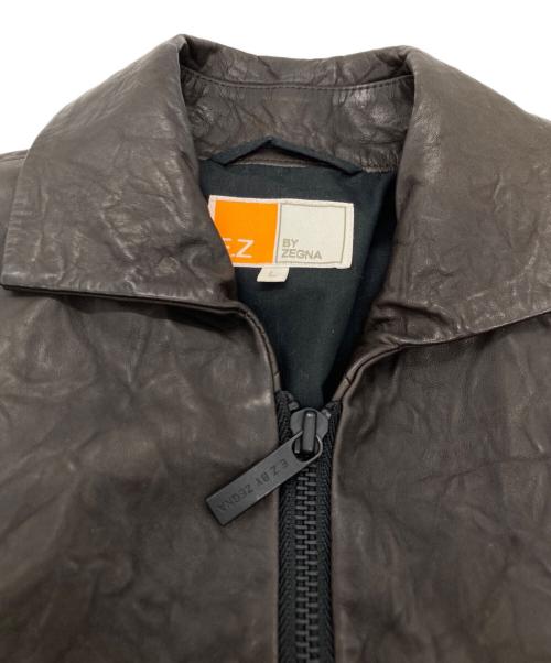 E.Z BY ZEGNA（イージーバイゼニア）E.Z BY ZEGNA (イージーバイゼニア) レザージャケット ブラウン サイズ:Lの古着・服飾アイテム