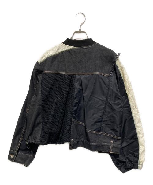 AULA AILA（アウラアイラ）AULA AILA (アウラアイラ) B'2nd (ビーセカンド) 別注マルチコンビネーションブルゾン ブラック×ホワイトの古着・服飾アイテム