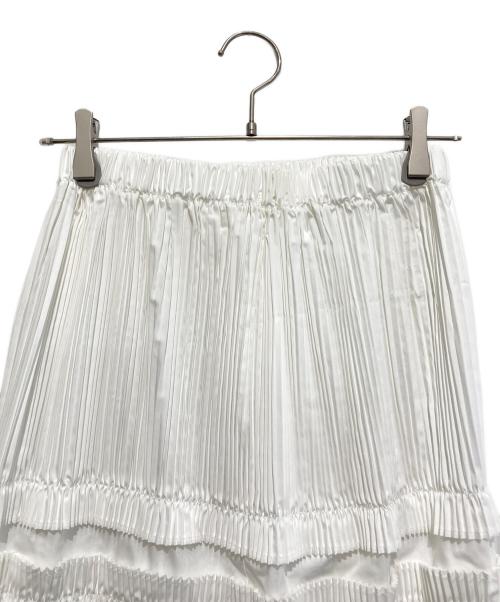 ENFOLD（エンフォルド）ENFOLD (エンフォルド) STRAIGHT PLEATS SKIRT ホワイト サイズ:38の古着・服飾アイテム