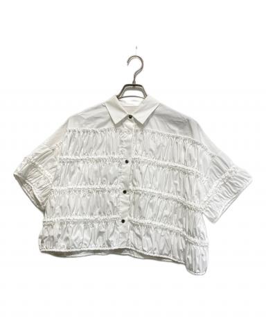 中古・古着通販】ENFOLD (エンフォルド) TIERED GATHER SHIRT ホワイト