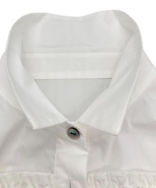 ENFOLD（エンフォルド）ENFOLD (エンフォルド) TIERED GATHER SHIRT ホワイト サイズ:38の古着・服飾アイテム