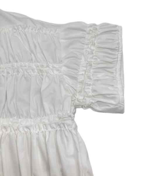 ENFOLD（エンフォルド）ENFOLD (エンフォルド) TIERED GATHER SHIRT ホワイト サイズ:38の古着・服飾アイテム