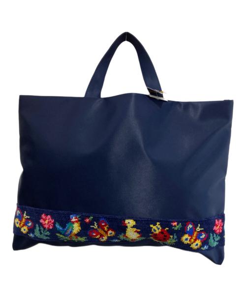 FEILER（フェイラー）FEILER (フェイラー) ハンドバッグ ネイビーの古着・服飾アイテム