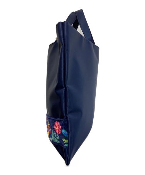 FEILER（フェイラー）FEILER (フェイラー) ハンドバッグ ネイビーの古着・服飾アイテム