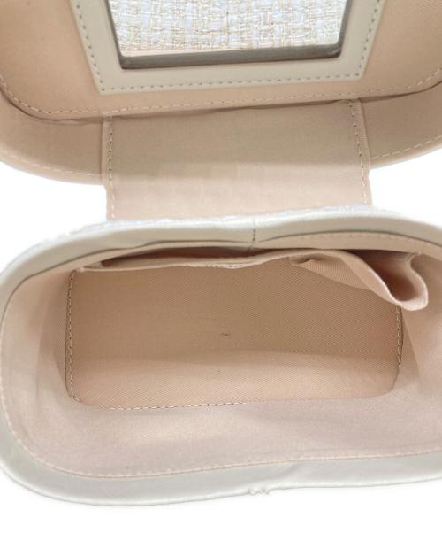 HER LIP TO（ハーリップトゥ）HER LIP TO (ハーリップトゥ) Tweed chain vanity bag ベージュの古着・服飾アイテム