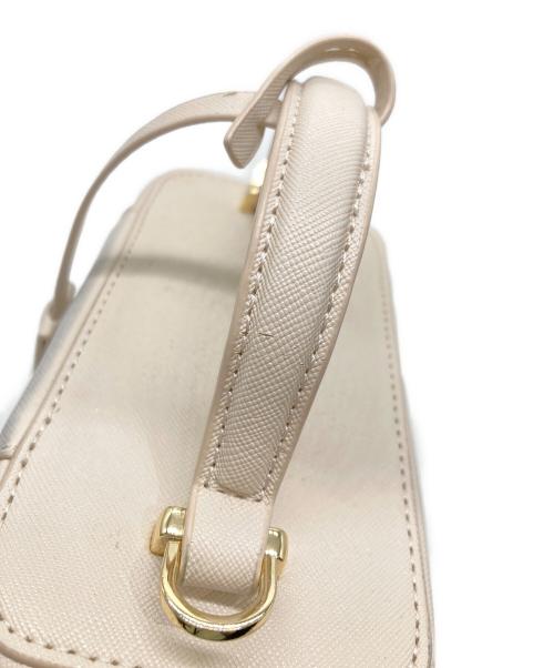 HER LIP TO（ハーリップトゥ）HER LIP TO (ハーリップトゥ) Tweed chain vanity bag ベージュの古着・服飾アイテム