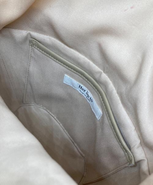 HER LIP TO（ハーリップトゥ）HER LIP TO (ハーリップトゥ) Palma tote bag ベージュの古着・服飾アイテム