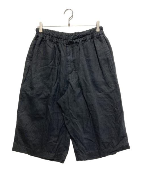 BLACK COMME des GARCONS（ブラックコムデギャルソン）BLACK COMME des GARCONS (ブラックコムデギャルソン) リネンハーフパンツ ブラック サイズ:Lの古着・服飾アイテム
