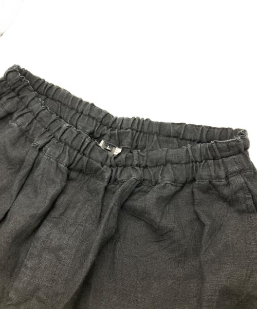 BLACK COMME des GARCONS（ブラックコムデギャルソン）BLACK COMME des GARCONS (ブラックコムデギャルソン) リネンハーフパンツ ブラック サイズ:Lの古着・服飾アイテム