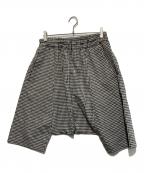 BLACK COMME des GARCONSブラックコムデギャルソン）の古着「ギンガムチェックサルエルパンツ」｜ブラック×ホワイト