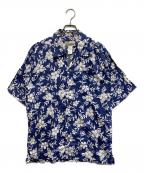 patalohaパタロハ）の古着「ハイビスカス柄アロハシャツ」｜ネイビー