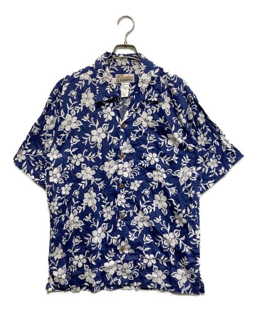 pataloha（パタロハ）pataloha (パタロハ) ハイビスカス柄アロハシャツ ネイビー サイズ:Sの古着・服飾アイテム