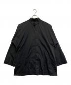 Y's BANG ON!No.120ヨージバングオンナンバー120）の古着「CUFF ST CHINA SHIRT(カフイットチャイナシャツ)」｜ブラック
