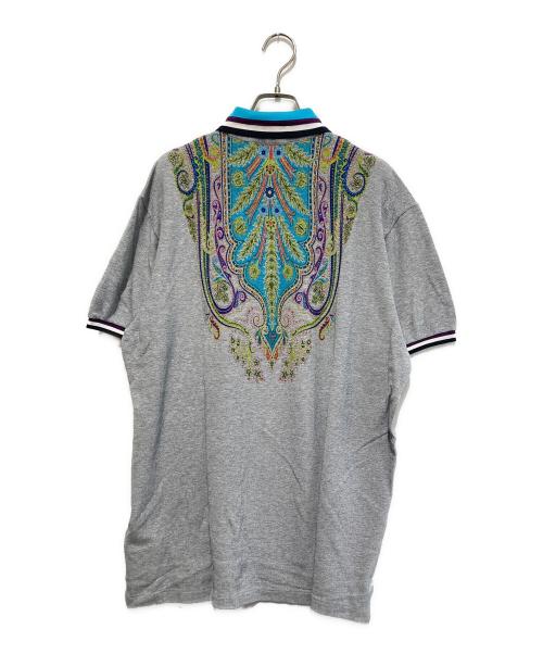 ETRO（エトロ）ETRO (エトロ) 柄ポロシャツ グレー サイズ:2XLの古着・服飾アイテム