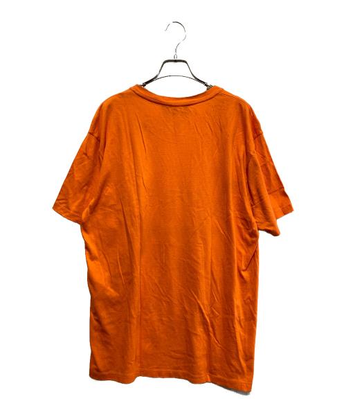 GUCCI（グッチ）GUCCI (グッチ) ヴィンテージグリッターロゴプリントダメージTシャツ オレンジ サイズ:Lの古着・服飾アイテム