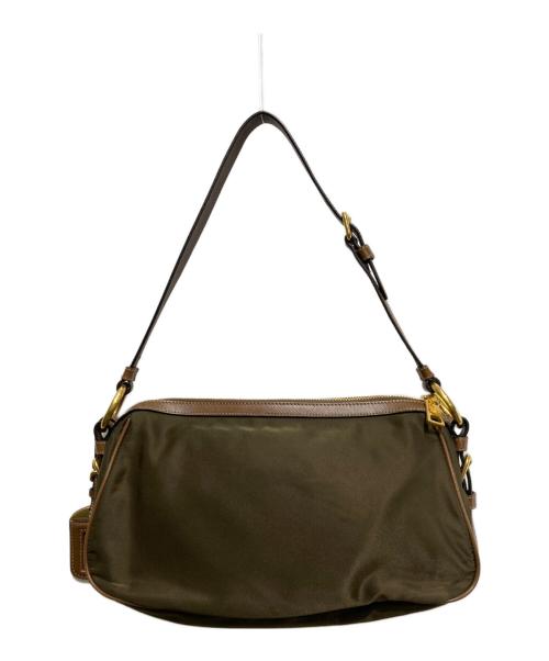 PRADA（プラダ）PRADA (プラダ) NYLON JACQUARD+ BRUCIATO（ナイロンジャカード・ブルチャート） ブラウン×ブラウンの古着・服飾アイテム