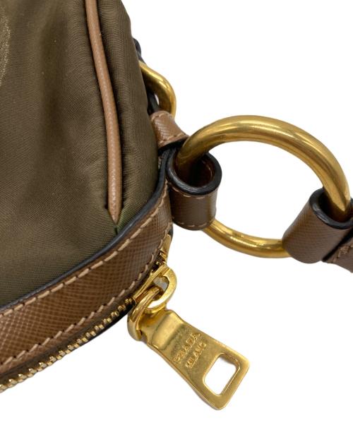 PRADA（プラダ）PRADA (プラダ) NYLON JACQUARD+ BRUCIATO（ナイロンジャカード・ブルチャート） ブラウン×ブラウンの古着・服飾アイテム