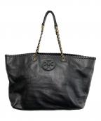 TORY BURCHトリーバーチ）の古着「レザートートバッグ」｜ブラック