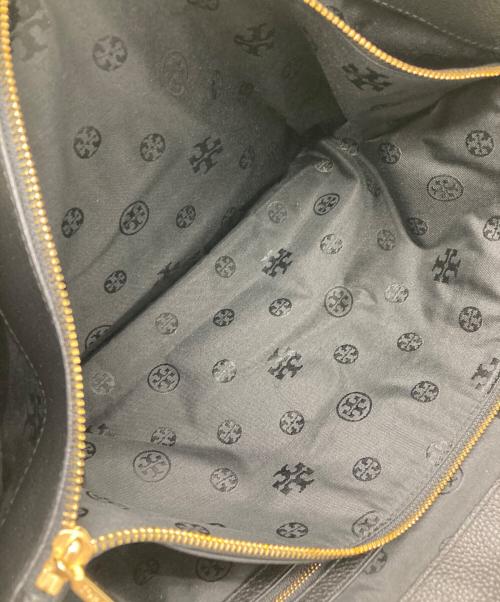 TORY BURCH（トリーバーチ）TORY BURCH (トリーバーチ) レザートートバッグ ブラックの古着・服飾アイテム