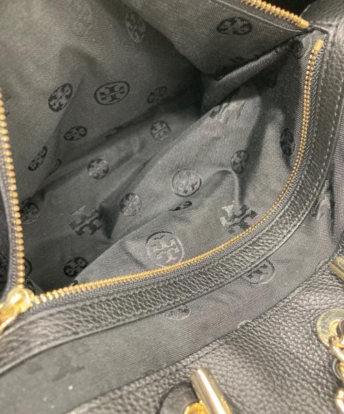 TORY BURCH（トリーバーチ）TORY BURCH (トリーバーチ) レザートートバッグ ブラックの古着・服飾アイテム