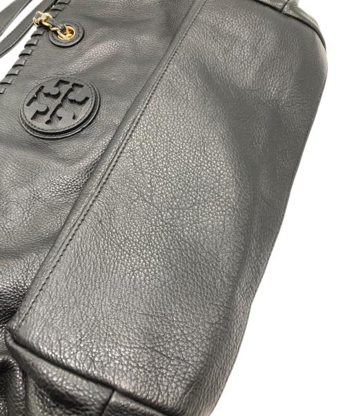 TORY BURCH（トリーバーチ）TORY BURCH (トリーバーチ) レザートートバッグ ブラックの古着・服飾アイテム