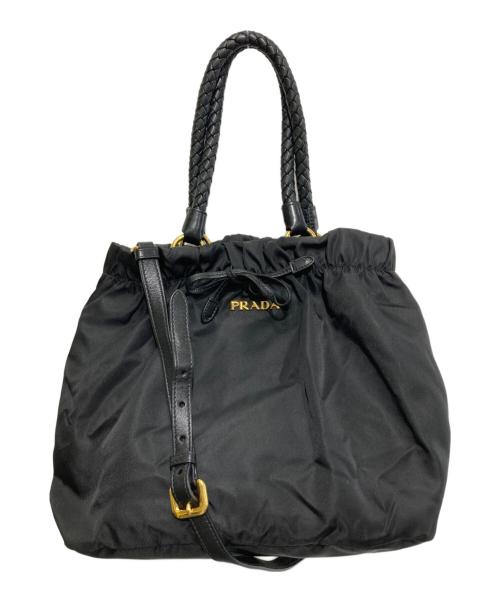 PRADA（プラダ）PRADA (プラダ) 2WAYバッグ ブラックの古着・服飾アイテム