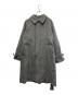 BEAMS F（ビームスエフ）の古着「HARRIS TWEED ヘリンボーン シングル ラグランスリーブ コート」｜グレー