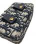 中古・古着 Christian Dior (クリスチャン ディオール) エンブロイダリー キャンバス ウエストポーチ ブルー×ベージュ：73000円