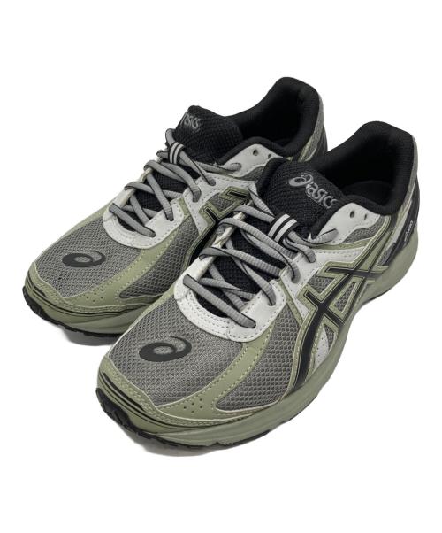 asics（アシックス）asics (アシックス) JOG 100S SHEET ROCK BLACK（ジョグ100S シートロック ブラック） グリーン×グレー サイズ:25の古着・服飾アイテム