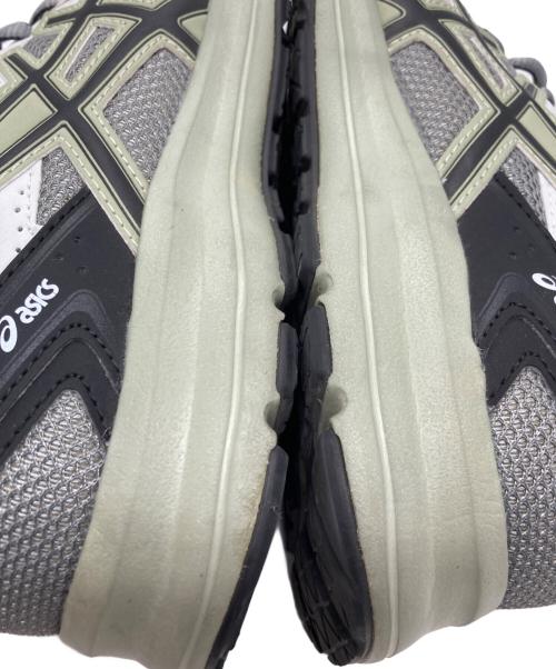 asics（アシックス）asics (アシックス) JOG 100S SHEET ROCK BLACK（ジョグ100S シートロック ブラック） グリーン×グレー サイズ:25の古着・服飾アイテム