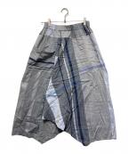 tamaki niimeタマキ ニイメ）の古着「ワイドパンツ/サルエル」｜グレー×ブルー