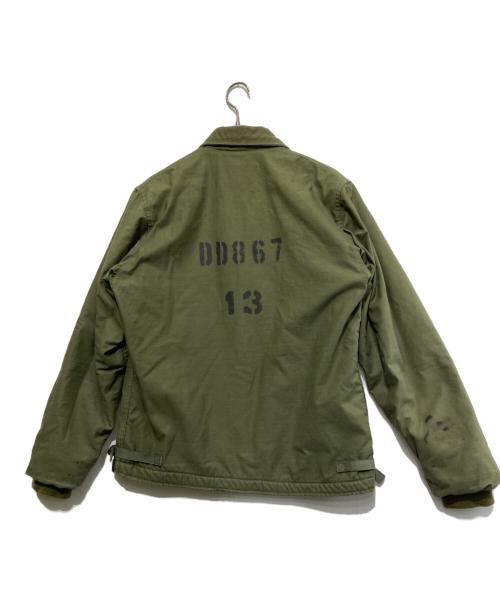 US.NAVY（US.NAVY）US.NAVY (US.NAVY) A-2 デッキジャケット オリーブ サイズ:Mの古着・服飾アイテム