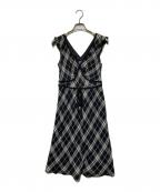 BURBERRY BLUE LABELバーバリー ブルー レーベル）の古着「ノースリーブワンピース/チェックワンピース」｜ブラック