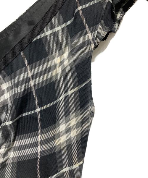 BURBERRY BLUE LABEL（バーバリー ブルー レーベル）BURBERRY BLUE LABEL (バーバリー ブルー レーベル) ノースリーブワンピース/チェックワンピース ブラック サイズ:38の古着・服飾アイテム