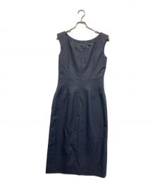 Yves Saint Laurent Rive Gauche（イヴ・サンローラン リヴ・ゴーシュ）の古着「90sノースリーブワンピース」｜ネイビー